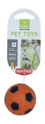 Nunbell Small Black & Orange Ball Dog Toy