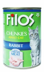 Filos Chunkies Wet Food with Rabbit for Adult Cats