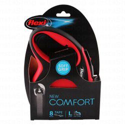 Flexi Comfort Retractable Large Red 8m Leash (Dogs Up to 50kg)