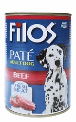 Filos Wet Food with Beef for Adult Dogs - dyes free, preservatives free