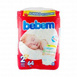 Bebem Mini Baby Diapers Size 2 (3-6kg)