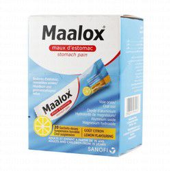 Maalox Antacid Powder for Stomach Pain Lemon Flavour