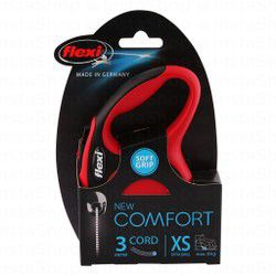 Flexi Comfort Retractable Extra Small Red 3m Leash (Dogs Up to 8kg)