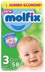 Molfix Medium Baby Diapers Size 3 (4-9kg)