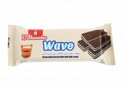 El Shamadan Wave Cocoa Wafer Biscuit Filled with Milk Cream