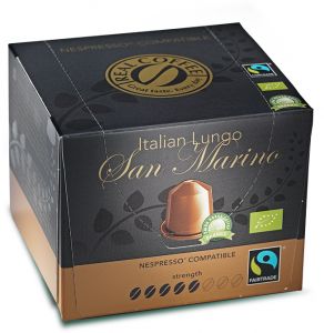 Lungo San Marino, Organic, by REAL COFFEE, Denmark