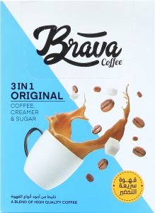 Brava Coffee 3-in-1 Original Instant Coffee, 12 Sachets