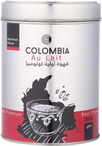 Colombia au Lait Coffee with Hazelnut Flavor