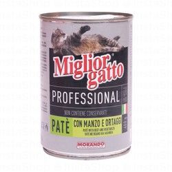 Miglior Gatto Professional Wet Cat Food with Beef & Vegetables - preservatives free
