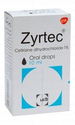 Zyrtec 1% Cetirizine Dihydrochloride Oral Drops