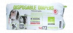 Nunbell Medium Disposable Diapers (45.72-63.5cm) for Female Dogs in Season (6.8-15.8kg)
