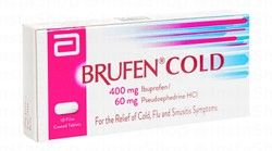 Brufen Cold with Ibuprofen & Pseudoephedrine Hydrochloride for Cold, Flu & Sinusitis Relief