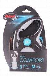 Flexi Comfort Medium Gray 5m Retractable Leash for Dogs (Up to 25kg)