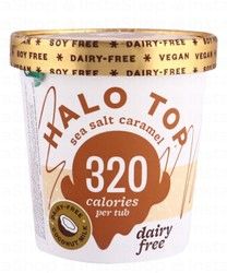 Halo Top Organic Sea Salted Caramel Ice Cream - vegan, gluten free, dairy free, soy free