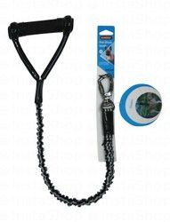 Dogness Medium Black & Gray Anti Shock Reflective Leash (63x2cm) for Dogs (Up to 32kg)
