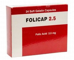 Folicap 2.5mg Folic Acid Supplement