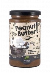 Nature's Finest Organic Peanut Butter with Cacao & Coconut - refined sugar free, palm oil free