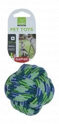 Nunbell Medium Green Rope Ball Dog Toy