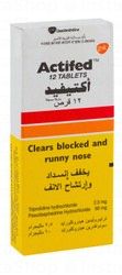 Actifed with Triprolidine & Pseudoephedrine Hydrochloride for Blocked & Runny Nose