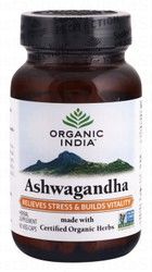 Organic India Ashwagandha Herbal Supplement for Energy & Stress Relief - GMO free, gluten free, vegan