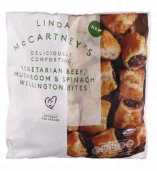 Linda McCartney's Frozen Vegetarian Beef, Mushroom & Spinach Bites - vegan