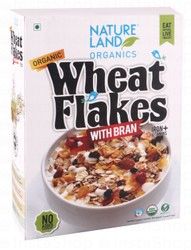 Natureland Organic Wheat Flakes with Bran - vegan, no added preservatives