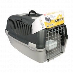 Stefanplast Gulliver 3 Delux Black & Grey Carrier Crate (61x40cm) for Pets (Up to 12kg)