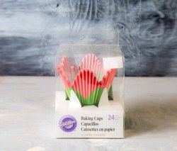 Wilton Green & Pink Tulip Baking Cups