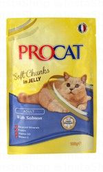 Procat Wet Food with Salmon Chunks in Jelly for Adult Cats