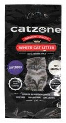 Catzone White Clumping Cat Litter Lavender Scent - dust free