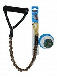 Dogness Medium Brown & Gray Anti Shock Reflective Leash (63x2cm) for Dogs (Up to 32kg)