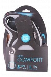 Flexi Comfort Large Gray 8m Retractable Leash for Dogs (Up to 50kg)