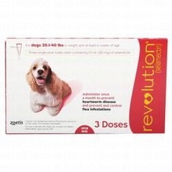 Revolution 120mg Selamectin Fleas & Heartworm Disease Treatments for Dogs (1+ Months & 9-18kg)