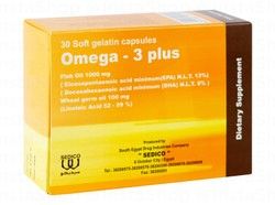 Omega-3 Plus 1000mg Fish Oil Supplement Softgels with Wheatgerm Oil