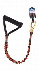 Dogness Medium Black & Red Anti Shock Leash (63x2.5cm) for Dogs (Up to 41kg)