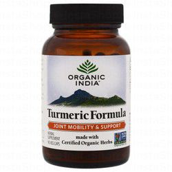 Organic India Turmeric Formula Herbal Supplement for Joint Mobility &amp; Support -  GMO free