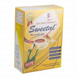 Sweetal Zero Calorie Sweetener - aspartame free, saccharin free, cyclamate free, preservatives free (50 Sachets)