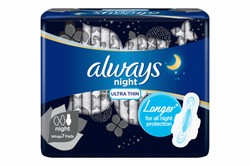 Always Night Ultra Thin Pads with Wings