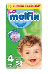 Molfix Baby Diapers Size 4 (7-18kg)