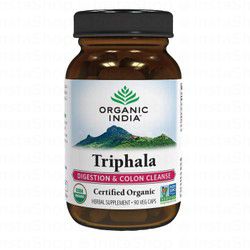 Organic India Triphala Herbal Supplement for Digestion &amp; Colon Cleansing - GMO free