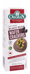 Orgran Black Bean Wafer Crackers - vegan, vegetarian, gluten free