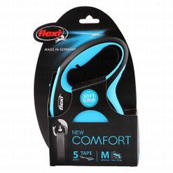 Flexi Comfort Medium Black &amp; Blue 5m Retractable Leash for Dogs (Up to 25kg)