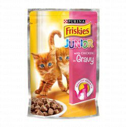 Friskies Junior Cat Food with Chicken in Gravy