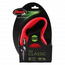 Flexi Classic Retractable Medium Red 8m Leash (Dogs  Up to 20kg)