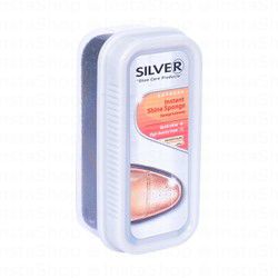 Silver Instant Shoes Shine Sponge Neutral