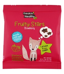 Freakin' Healthy Kids Fruity Stars Candy Strawberry Flavor - GMO free, artificial flavor &amp; color free