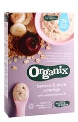 Organix Banana &amp; Plum Porridge Stage 2 (7+ Months) - junk free