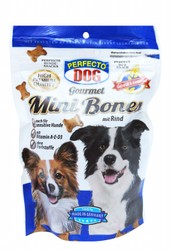 Perfecto Mini Bones Dog Treats with Beef - gluten free