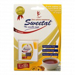 Sweetal Zero Calorie Sweetener - aspartame free, saccharin free (100 Tablets)