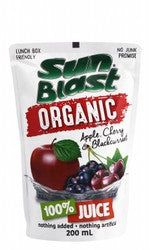 Sun Blast Organic Apple, Cherry &amp; Blackcurrant Juice - junk free